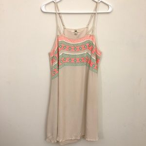 Ya Los Angeles | Embroidered Aztec Midi Dress